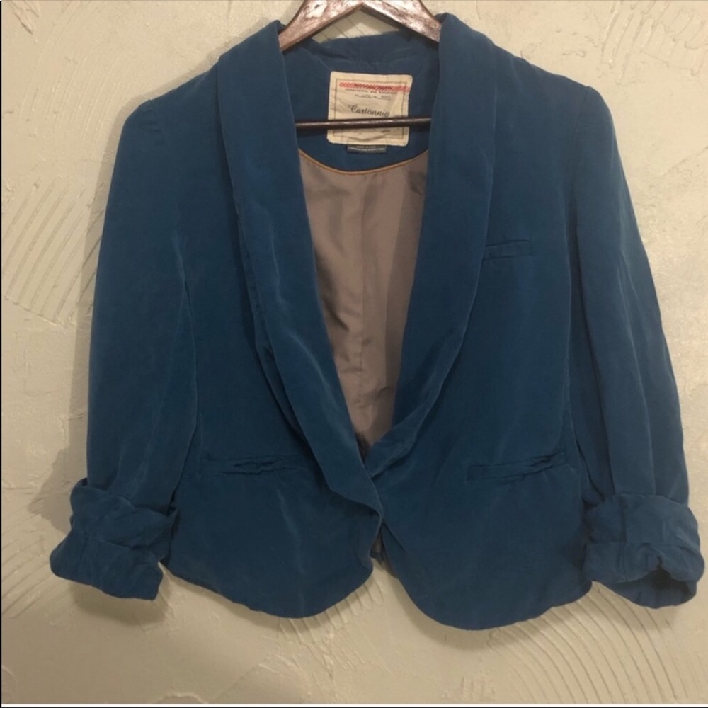 Women’s Anthropologie Cartonniere Teal Blazer